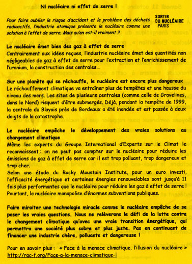 Manifestation contre le salon international du nucléaire