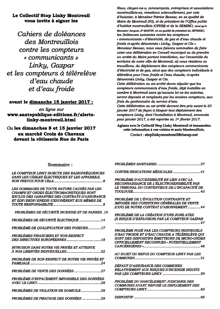 Flyer presentation cahiers doléances des Montreuillois