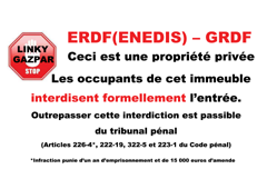 affiche interdiction d’entrer ENEDIS GRDF