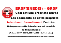 affiche interdiction d’entrer ENEDIS GRDF